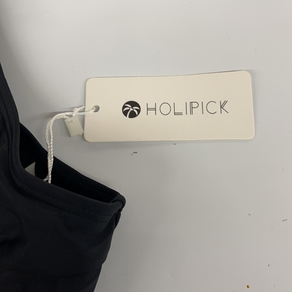 NWT Holipick tankini black high neck top leopard print bottoms swimsuit sz XL - Picture 6 of 16